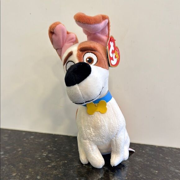 Ty Beanie Baby MAX Jack Russell Terrier Dog (Secret Life of Pets) (7 Inch) - Picture 1 of 10